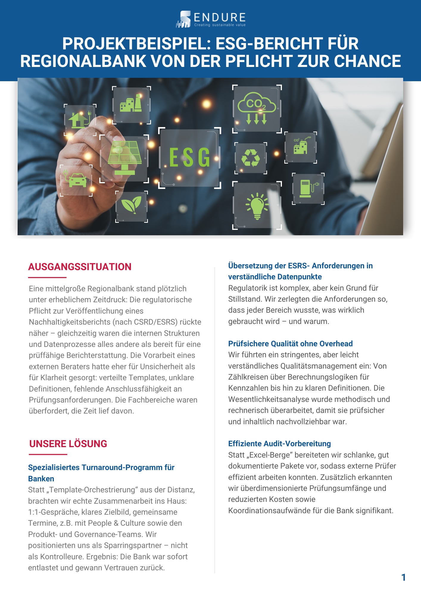 ESG Banken Case 2025 ESG-Bericht für Regionalbank Von der Pflicht zur Chance